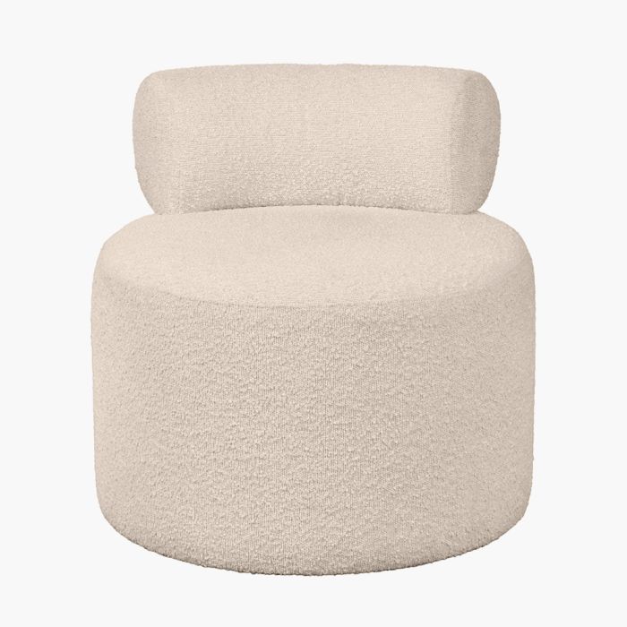 Assisi Taupe Teddy Fabric Modern Occasional Chair