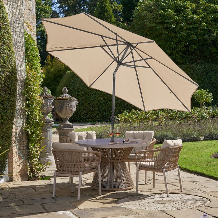 Platinum Riva 300cm Round Champagne Parasol