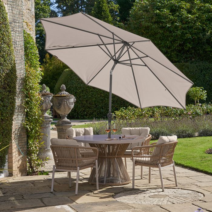 Platinum Riva 300cm Round Taupe Parasol