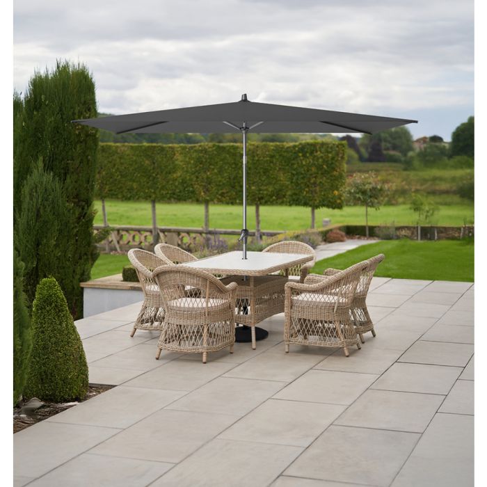 Platinum Riva 200x300cm Rectangular Anthracite Parasol