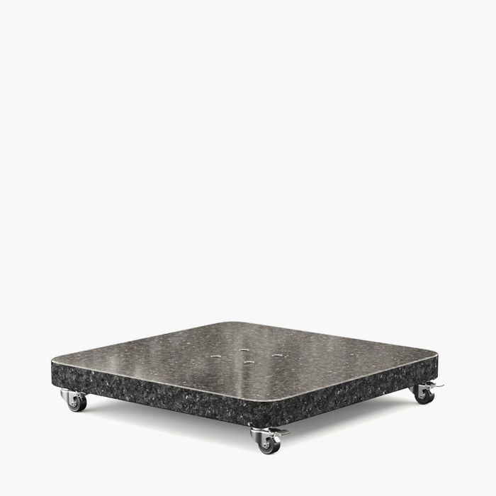 Ancona Anthracite Granite 120KG Rounded Edge Wheeled Parasol Base