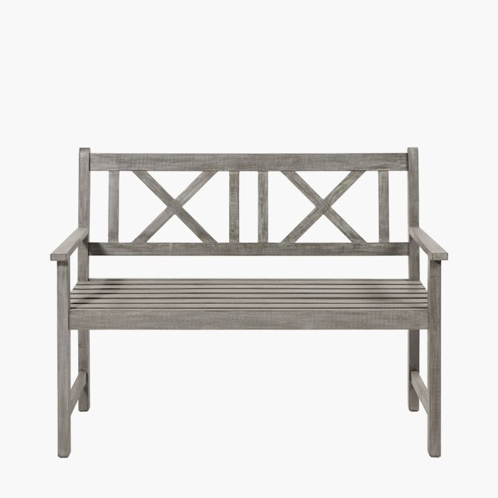 Cambridge Antique Grey Outdoor 2 Seater Bench