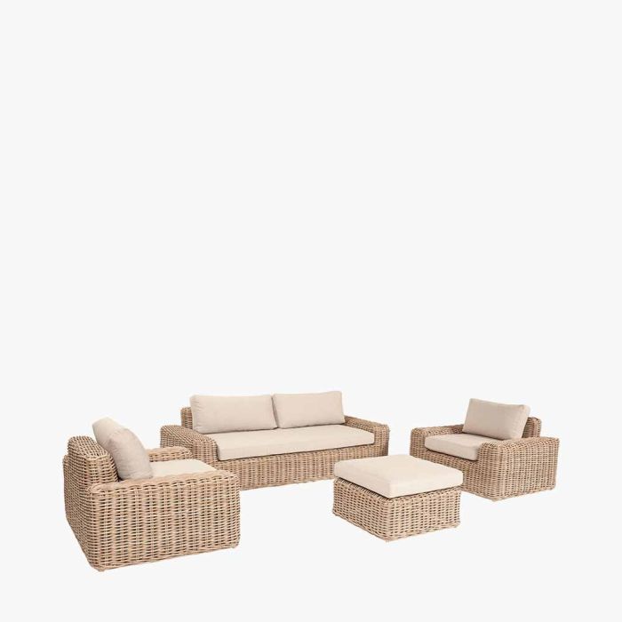 Como All Weather Wicker Outdoor Lounge Seating Set
