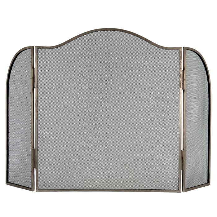 Antiqued Silver Large  Fire Screen