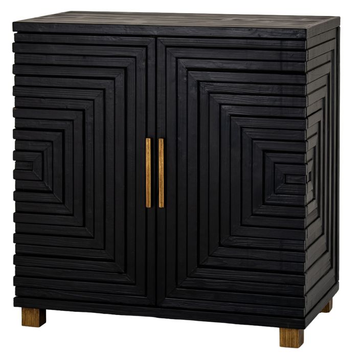 Lennox Black 2 Door Side Cupboard