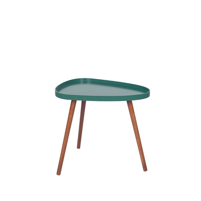 Clarice Forest Green MDF and Brown Pine Wood Teardrop Table K/D