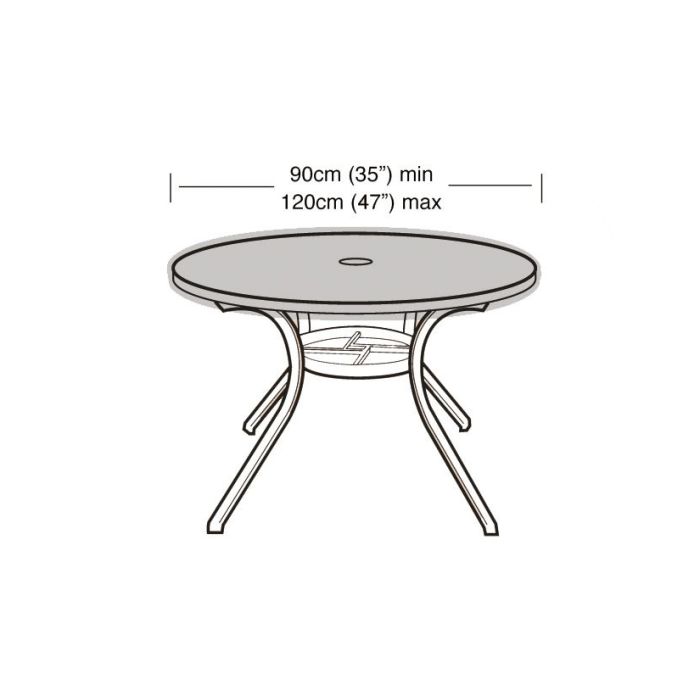4-6 Seater Round Table Top Cover 90 -120cm Elasticated Top Cover. 