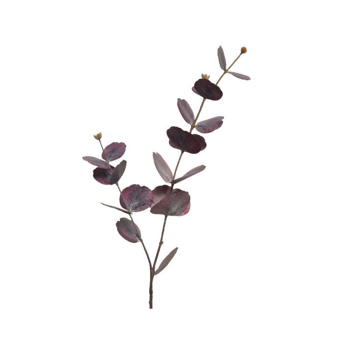 Leaf on stem polyester  purple  L10.00-W10.00-H74.00cm