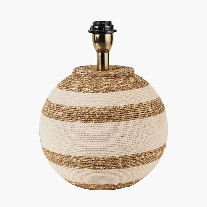 Talalla Cream and Natural  Sea Grass Round Table Lamp