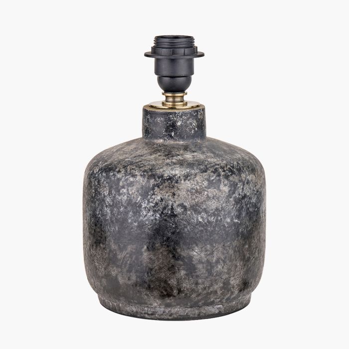 Vulcan Textured Volcanic Effect Grey Small Stoneware Table Lamp Base