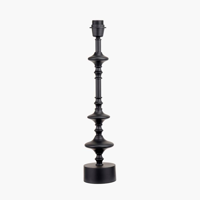 Emilio Matt Black Candlestick Table Lamp Base