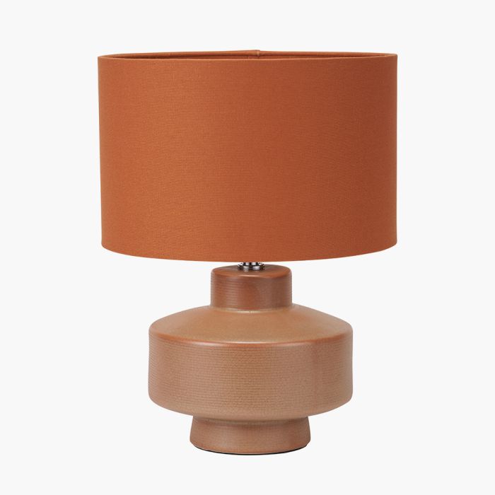 Elure Cinnamon Crackle Effect Table Lamp 