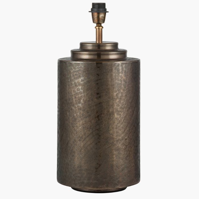 Zuri Large Antique Brass Metal Pot Table Lamp Base