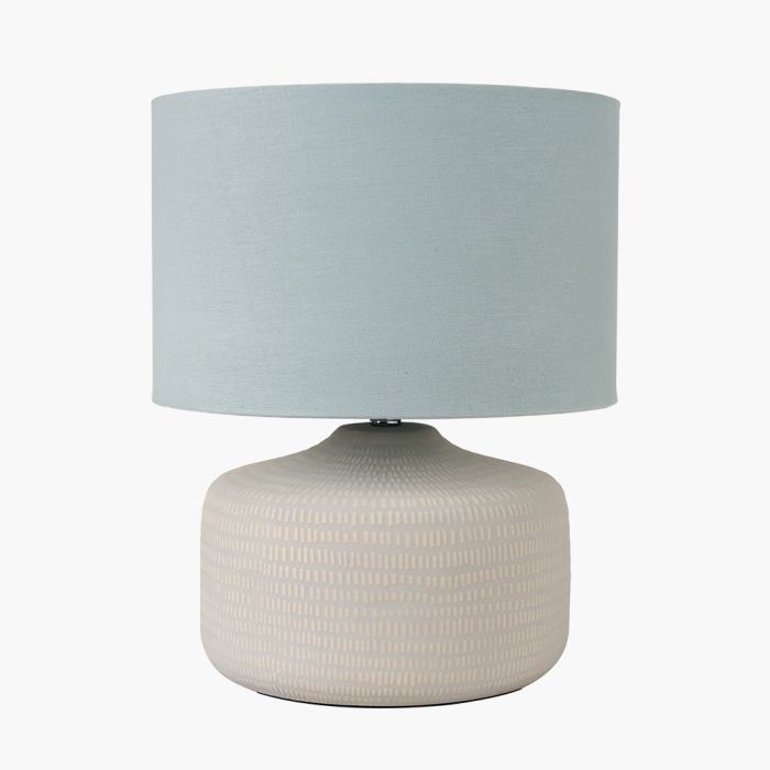 Kai Duck Egg Textured Ceramic Table Lamp