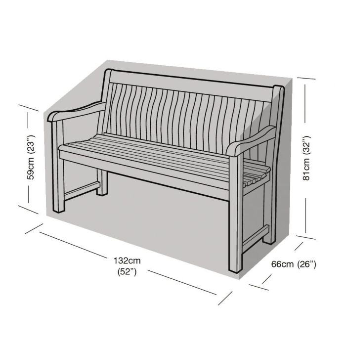 2 Seater Bench Weather Cover 133x66x81cm 