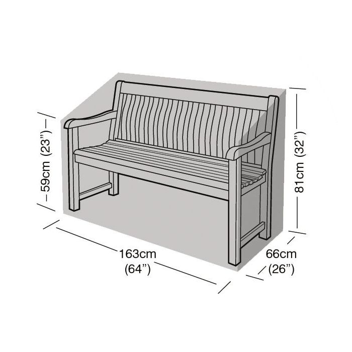 3 Seat Bench Weather Cover 163x66x81cm 