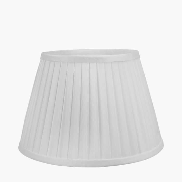 Lyndon 25cm Ivory Poly Cotton Knife Pleat Lampshade