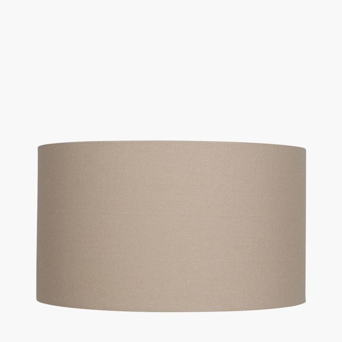 Henry 40cm Taupe Handloom Cylinder Lampshade