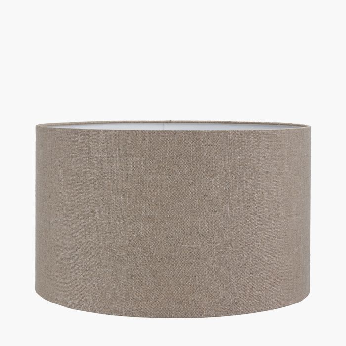 Edward 40cm Natural Linen Cylinder Lampshade