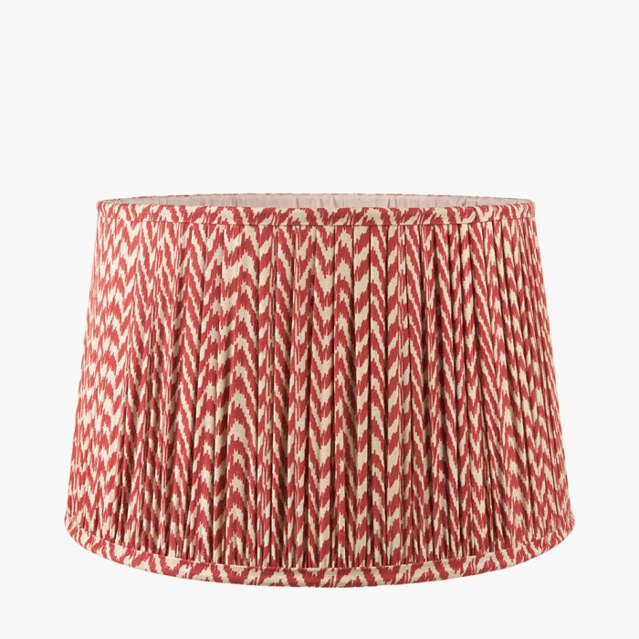 Vienna 30cm Red Chevron Mushroom Pleat Shade 