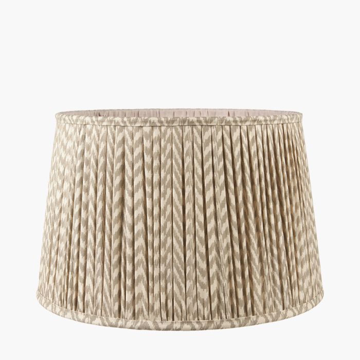 Vienna 35cm Taupe Chevron Mushroom Pleat Lampshade 