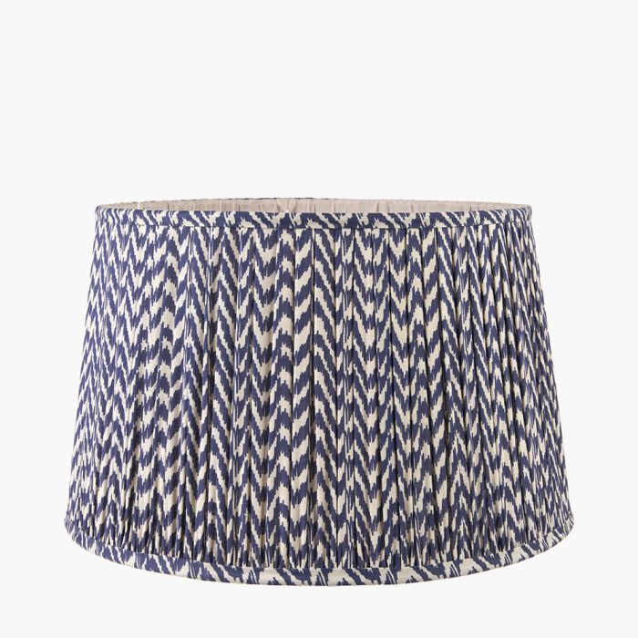 Vienna 35cm Blue Chevron Mushroom Pleat Lampshade 