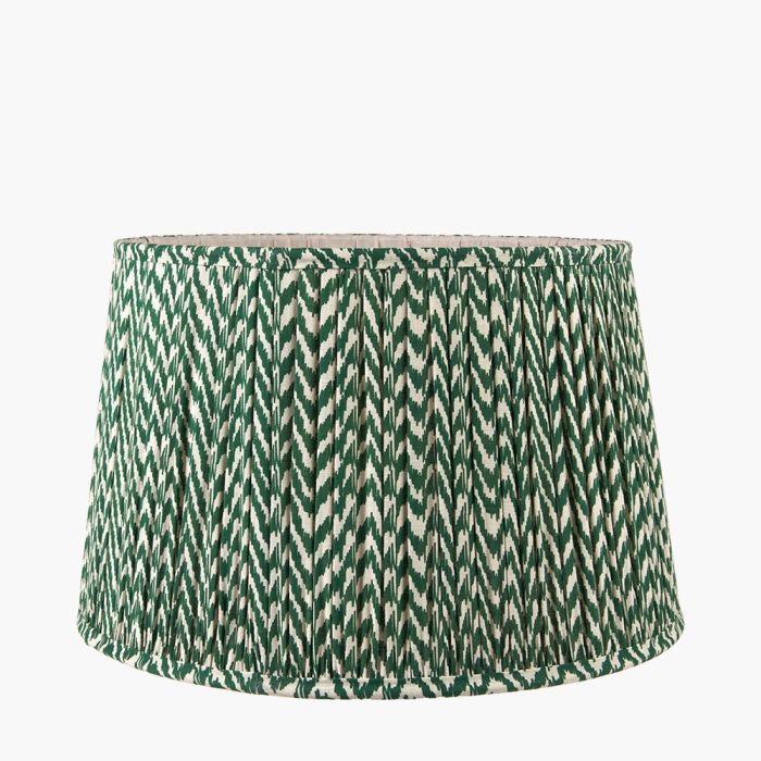 Vienna 30cm Forest Green Chevron Mushroom Pleat Shade 