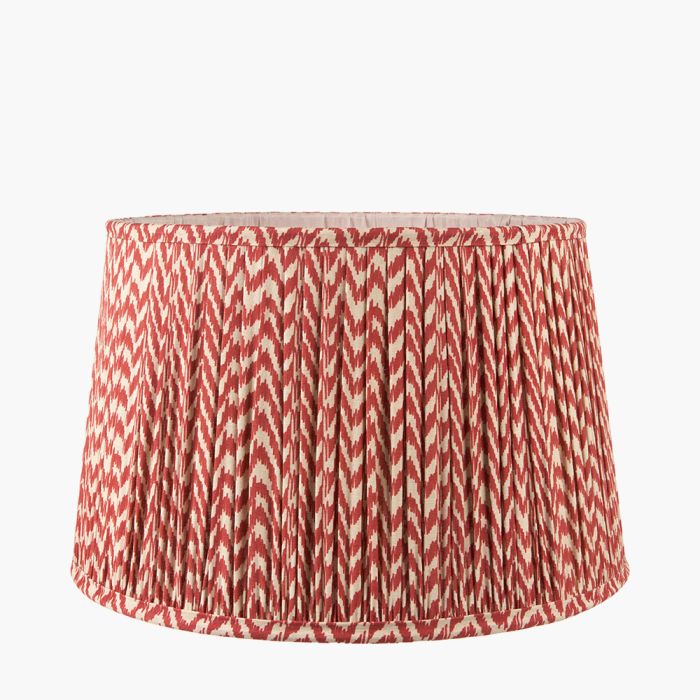 Vienna 50cm Red Chevron Mushroom Pleat Lampshade