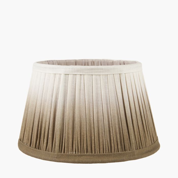 Scallop 30cm Taupe Ombre Soft Pleated Tapered Lampshade 