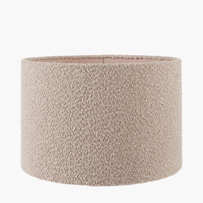 Rouen 30cm Taupe Boucle Cylinder Shade