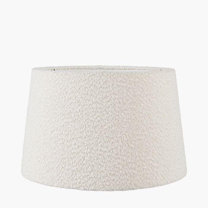 Martigues 35cm White Boucle Tapered Cylinder Lampshade