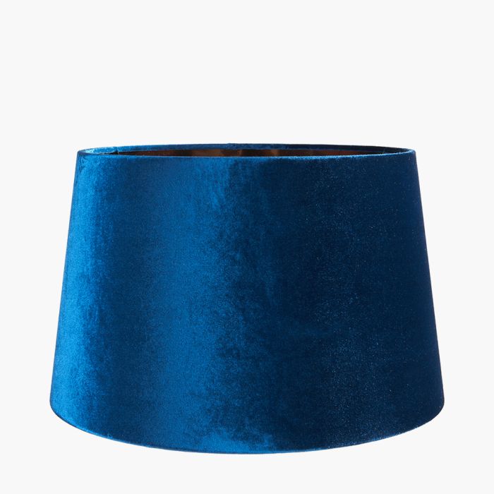 Aida 40cm Sapphire Velvet Tapered Cylinder Shade