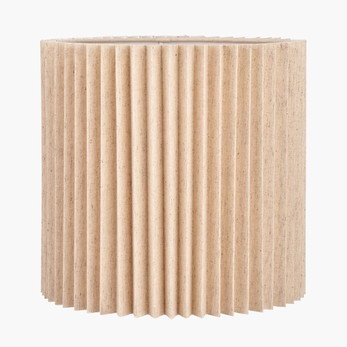 Callista 30cm Natural Linen Hard Pleat Lampshade