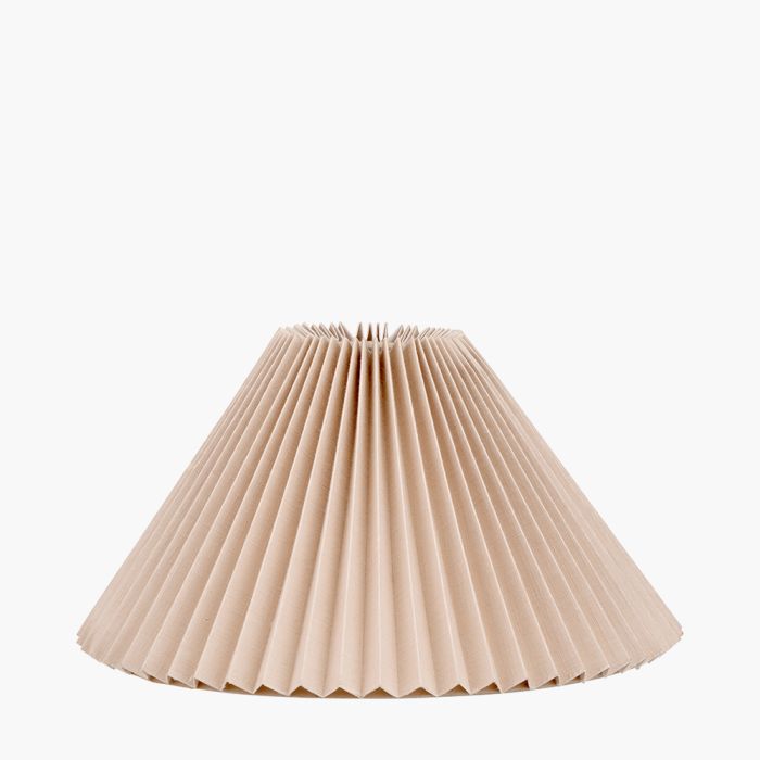 Amelia 35cm Natural Linen Hard Pleat Tapered Lampshade