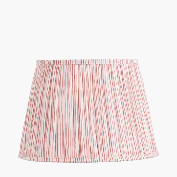 Thiago 30cm Cinnamon Stripe Mushroom Pleat Tapered Lampshade