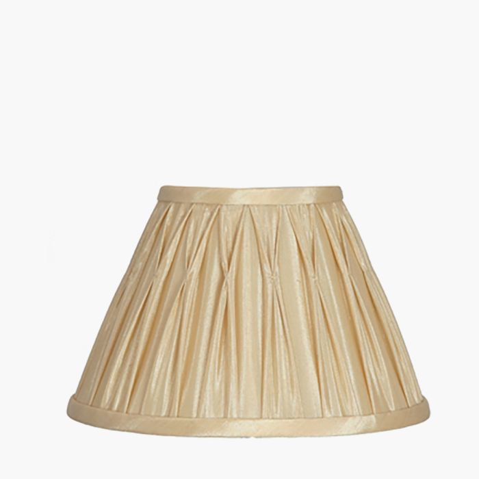 Garbo 40cm Gold Polysilk Pinch Pleat Lampshade