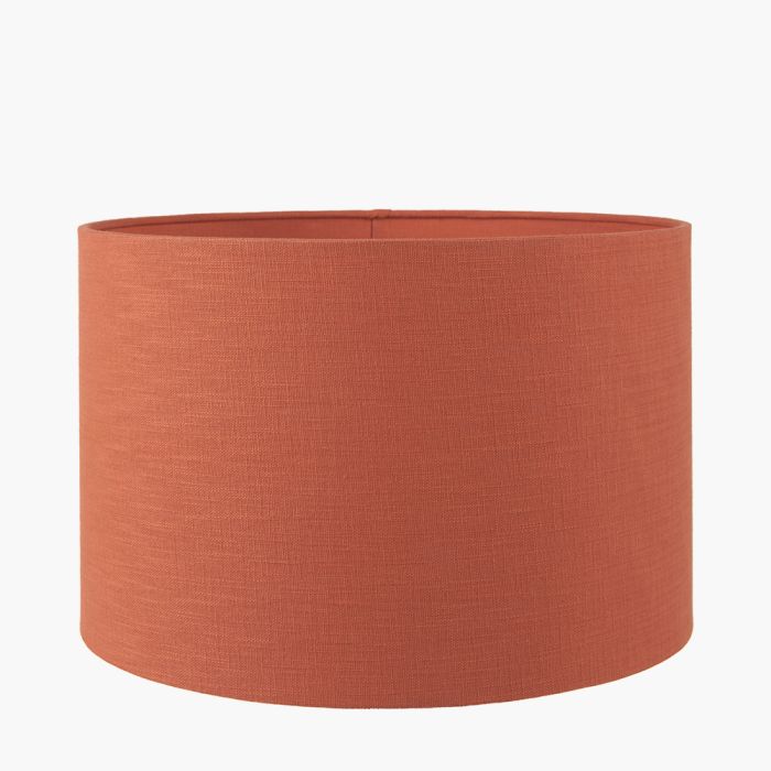 Lino 35cm Cinnamon Self Lined Linen Cylinder Lampshade