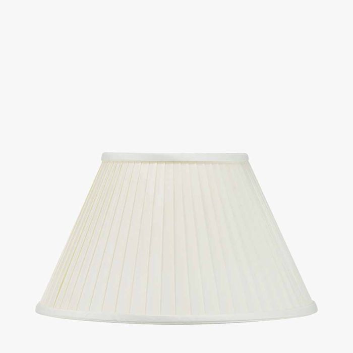 Bacall 35cm Almond Silk Knife Pleat Empire Lampshade