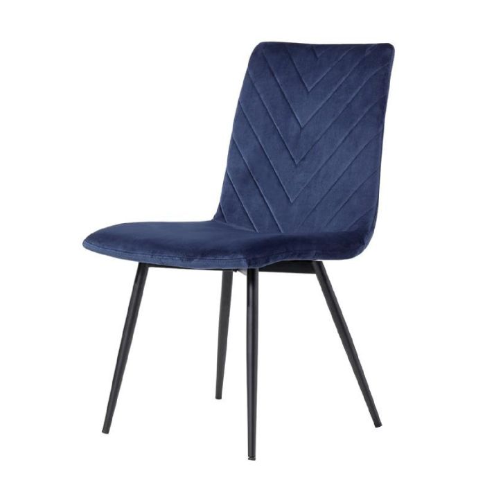 Essentials Velvet Dining Chair  in Blue
