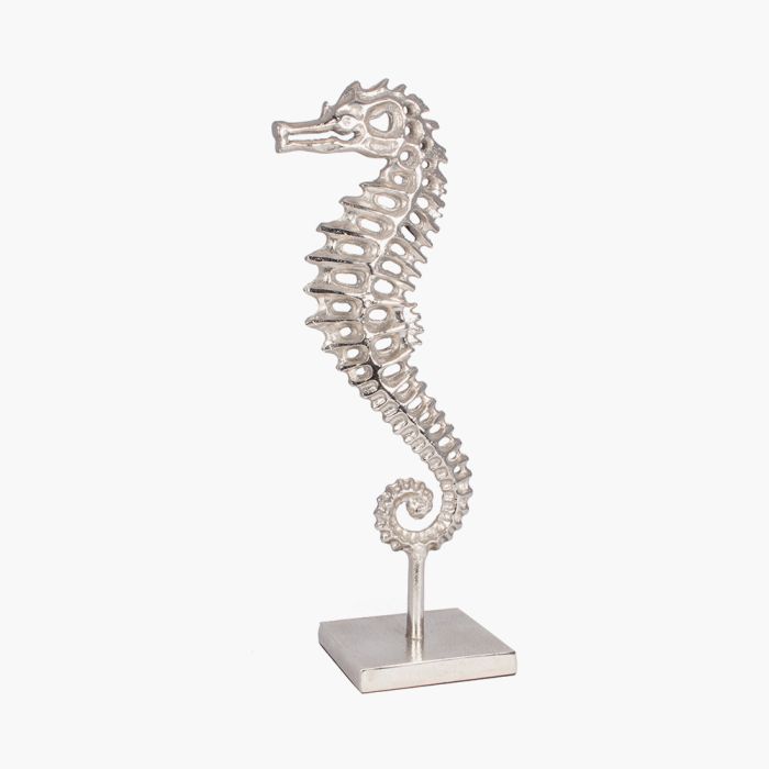  Silver Metal Sea Horse Ornament