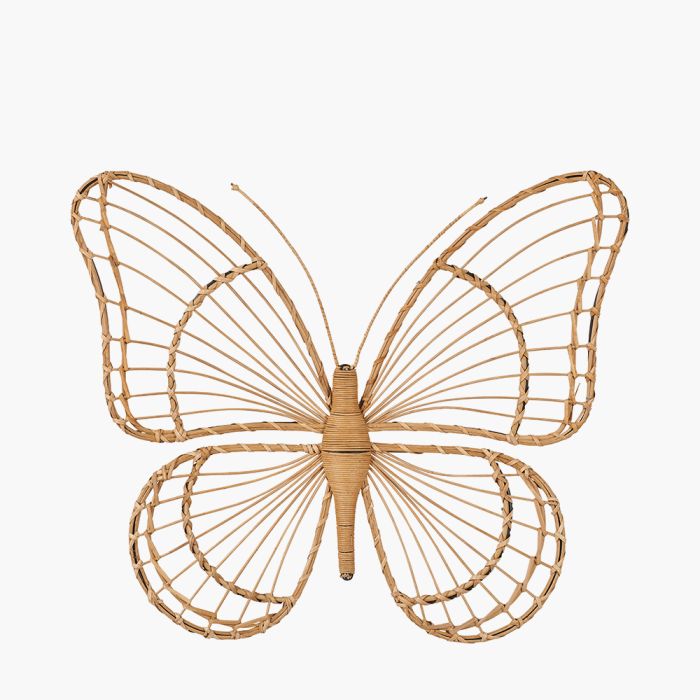 Natural Rattan Butterfly Wall Art Large