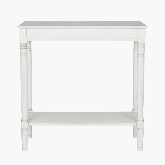 Heritage Elizabeth White Pine Wood Console Table