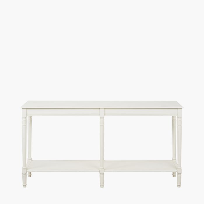 Heritage Elizabeth White Pine Wood Large Console Table