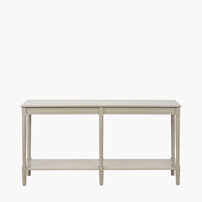 Heritage Putty Pine Wood Large Console Table