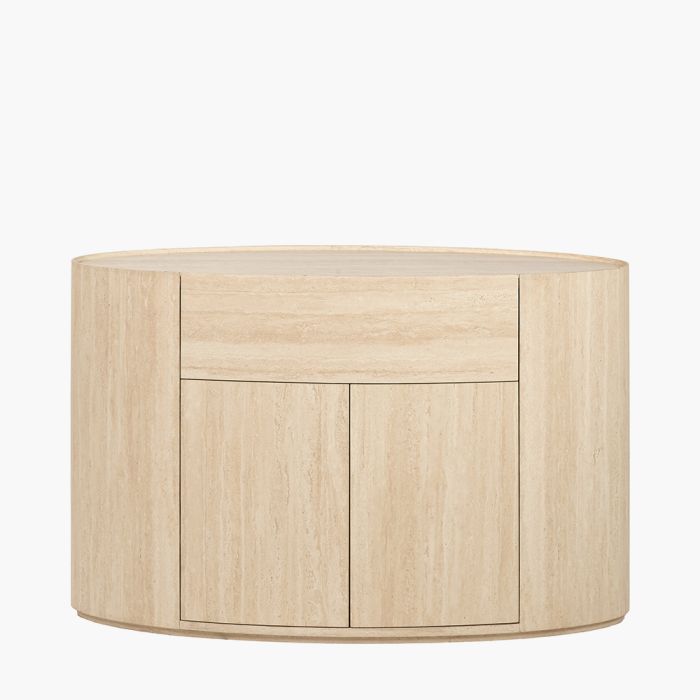 Tivoli Travertine Effect Veneer 1 Drawer, 2 Door Sideboard