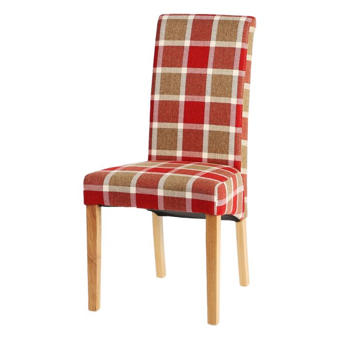 Vestry Dining Chair Prosen Red Check, Red Tartan Dining Chairs Next