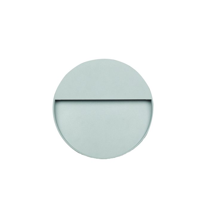 Grey Round Diffused Outdoor Wall Light