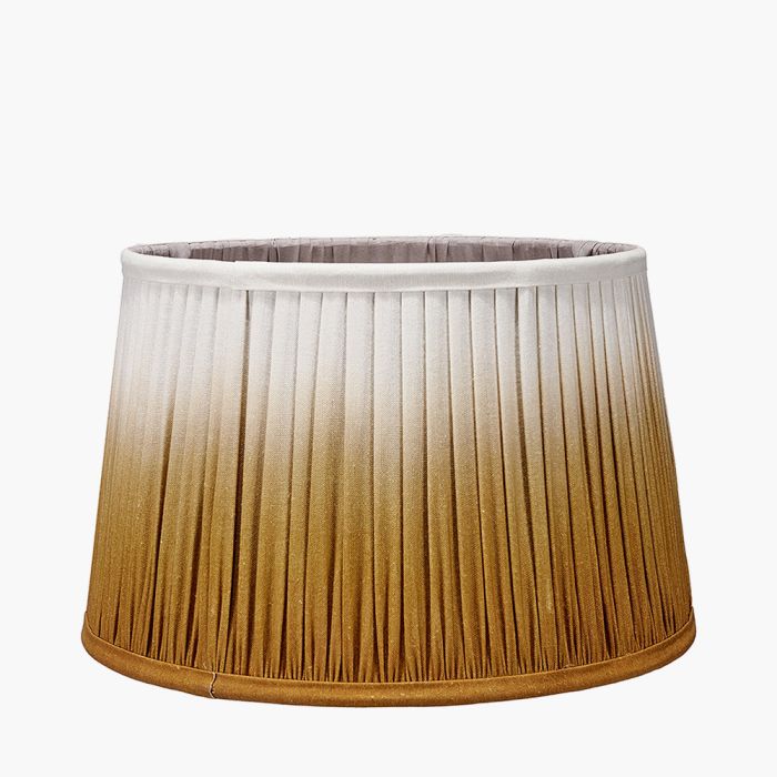 Scallop 25cm Mustard Ombre Soft Pleated Tapered Shade