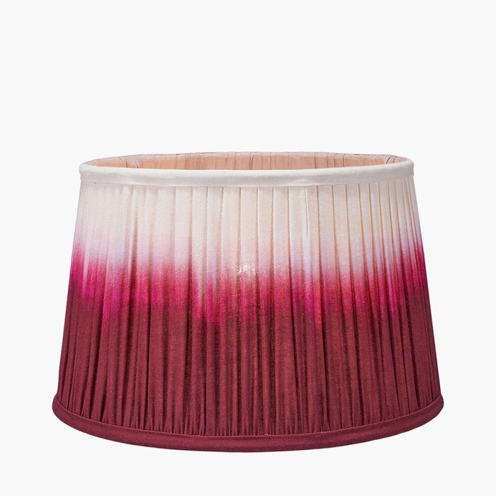 Scallop 30cm Red Ombre Soft Pleated Tapered Shade
