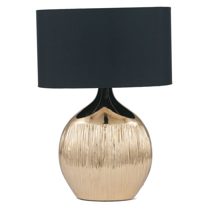 Gold Etched Ceramic Table Lamp